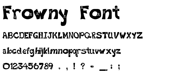 Frowny Font font